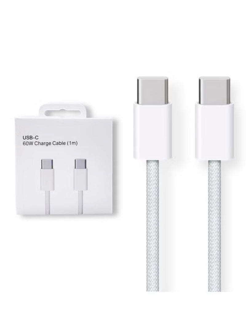 Original USB C To USB C Charging Cable 60W [MFi Certified]PD 3A C To C Fast Charging, for iPhone 16/15/Plus/Pro/Pro Max, MacBook Pro/Air, iPad Pro/Air/mini, galaxy S24/S23/S24, Pixel, and More - Image 1