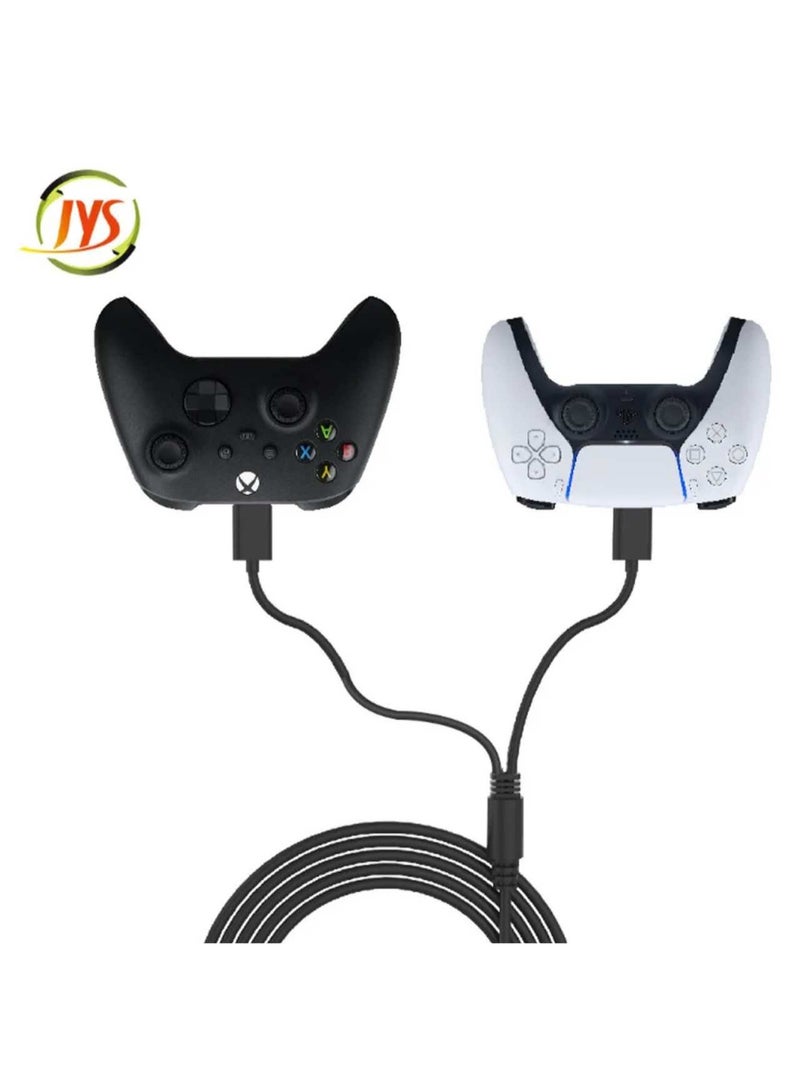 JYS-NS195 2 in 1 Charger Charging Cord Cable for Xboxes Series X Gamepad Date Line Charging Cord With Type C for PS5 - Image 3
