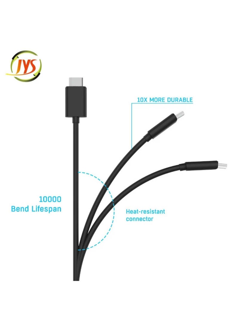 JYS-NS195 2 in 1 Charger Charging Cord Cable for Xboxes Series X Gamepad Date Line Charging Cord With Type C for PS5 - Image 5