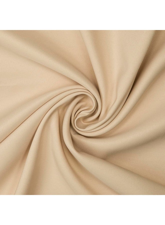 Gee Di Moda Fitted Tablecloth - 72 x 30 Inch Beige Fitted Table Cloth for 6 Foot Rectangle Table - Heavy Duty Washable Fabric - for 6 Ft Buffet Table Holiday Party Dinner Wedding & Trade Show - Image 4