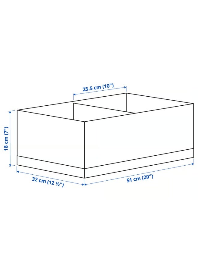stuk Box with Compartments, White/Black, 32x51x18 cm - Image 5