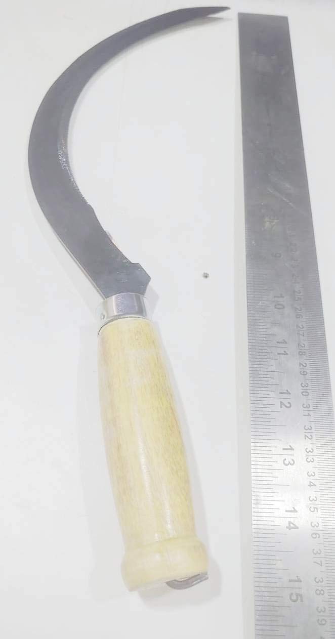 FTE Trishul Brand Curved Bow Saw with Wooden Handle and Strong Blade for Gardening and Agriculture Purpose (36 cm), AC/DC - Image 2