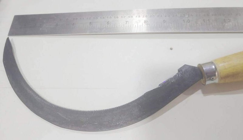 FTE Trishul Brand Curved Bow Saw with Wooden Handle and Strong Blade for Gardening and Agriculture Purpose (36 cm), AC/DC - Image 4