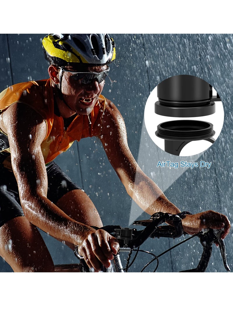 SYOSI - Concealed Bike Bell for Apple AirTag, Bike GPS Tracker, AirTag Bike Mount, Classic Loud Sound of Black Belts, Waterproof, Fits 0.87 to 1 Inch Bike Handlebars, Air Tag Not Include - Image 1