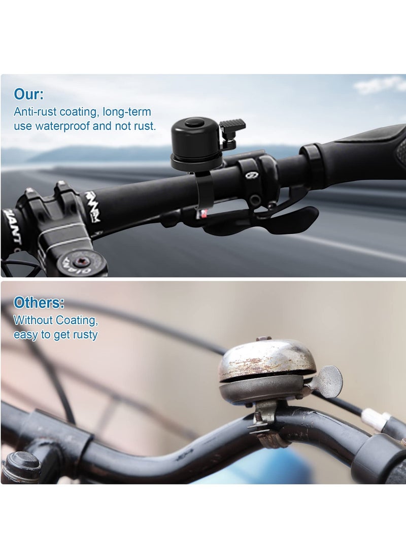 SYOSI - Concealed Bike Bell for Apple AirTag, Bike GPS Tracker, AirTag Bike Mount, Classic Loud Sound of Black Belts, Waterproof, Fits 0.87 to 1 Inch Bike Handlebars, Air Tag Not Include - Image 1