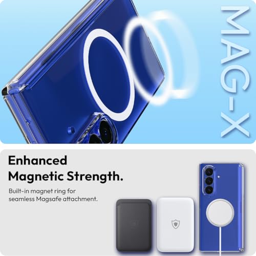 KAPAVER MAG-X Front Glass Back Cover Case Compatible with MagSafe, Magnetic Case for Galaxy Z Fold 7 (Hinge) (Clear) - Image 5