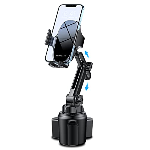Miracase [Upgraded Version Cup Phone Holder for Car, Universal Adjustable Long Neck Car Phone Mount Cradle Friendly Compatible with iPhone Samsung Google and All 4.0-7.0 inches Smartphones - Image 1