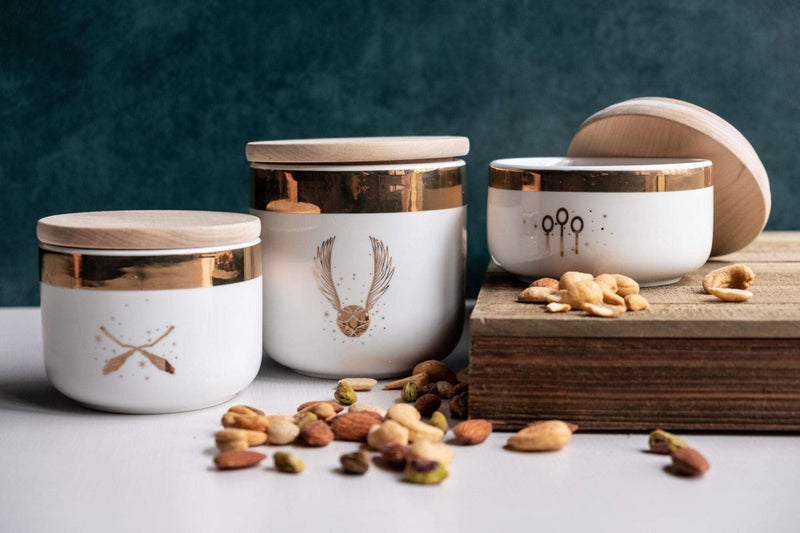 Harry Potter Ukonic Harry Potter Quidditch Ceramic Storage Jars 3-Pack | Food Storage for Cookies  Candy  Spice | Flour and Sugar Containers with Lids | Kitchen Canisters Set of 3 - Image 5