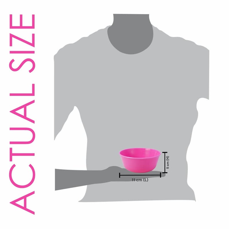 Wonder Plastic Sigma 300 Microwave Safe Multipurpose Mixing Bowls, Set of 4 pc Bowl 300 ml (Pink) - Image 3