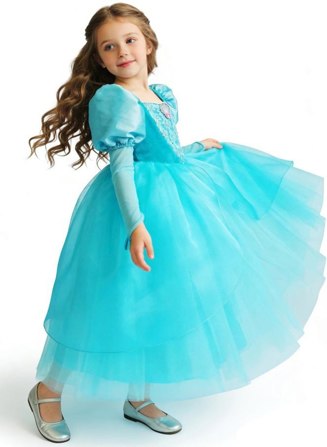 CQDY Little Mermaid Ariel Princess Dress Cinderella Halloween Costumes Dress Up Party Girls Cosplay Kids Ball Gown… - Image 3