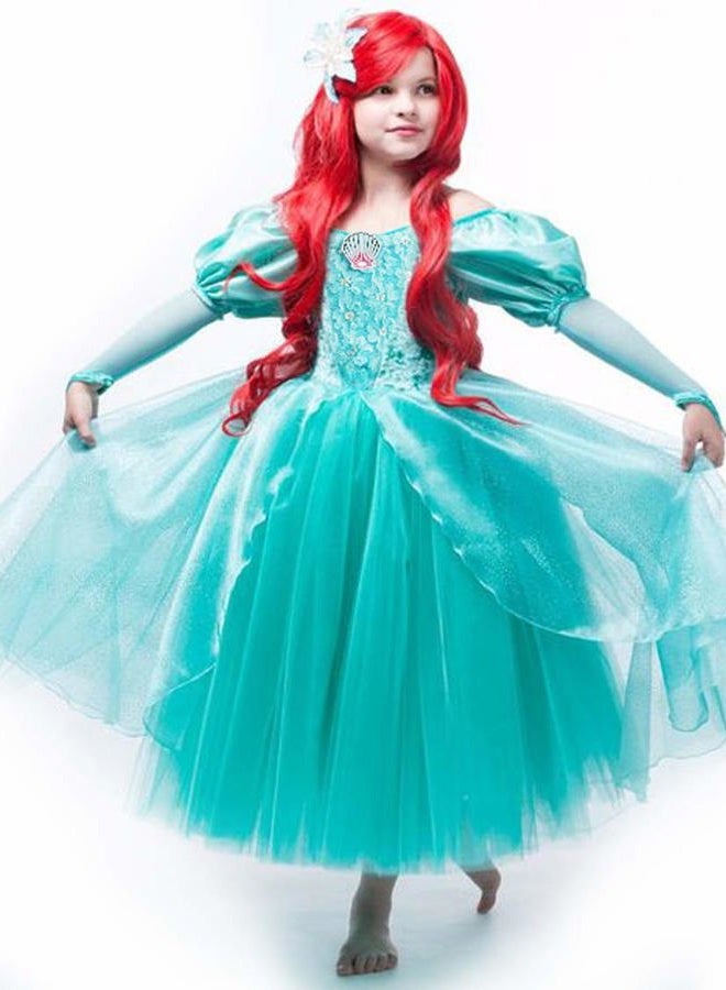 CQDY Little Mermaid Ariel Princess Dress Cinderella Halloween Costumes Dress Up Party Girls Cosplay Kids Ball Gown… - Image 4