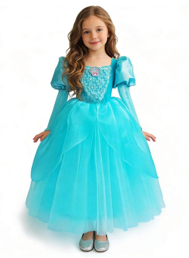 CQDY Little Mermaid Ariel Princess Dress Cinderella Halloween Costumes Dress Up Party Girls Cosplay Kids Ball Gown… - Image 5