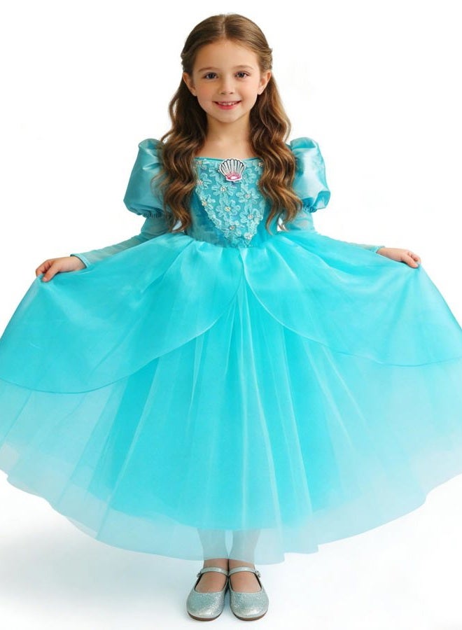 CQDY Little Mermaid Ariel Princess Dress Cinderella Halloween Costumes Dress Up Party Girls Cosplay Kids Ball Gown… - Image 2