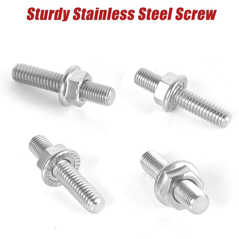 YOSOPP Stainless Steel Exhaust Bolt Kit for 1984-2018 Harley Big Twin Sportster XL with Flange Nut, OEM Part Number 1671583 (8) - Image 2