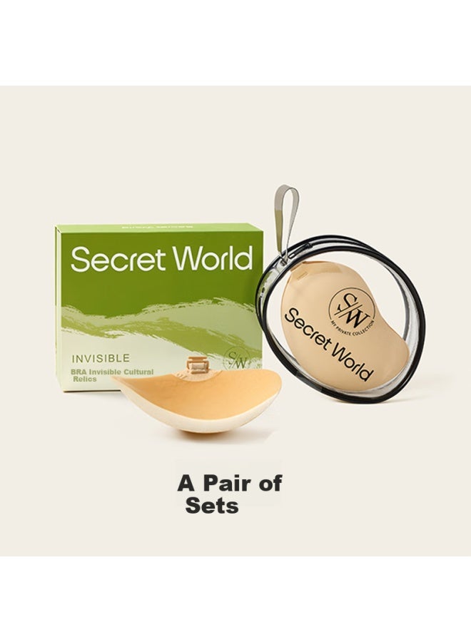 Secretworld Invisible Push-up Nipple Covers Strapless Bra Adhesive Bra For Wedding Dress - Image 2