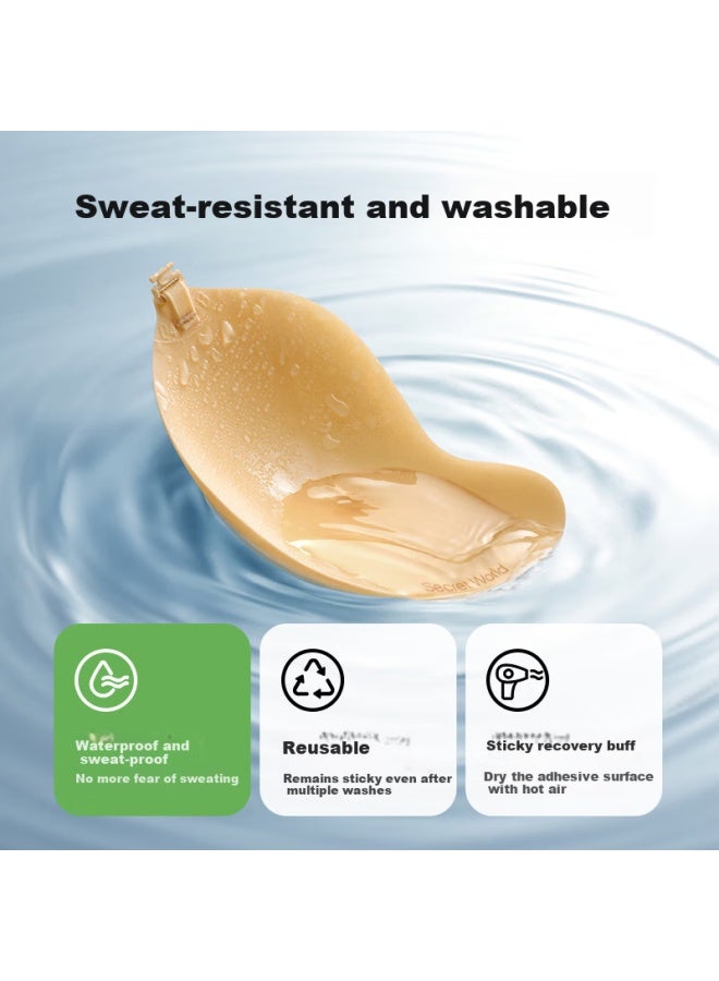 Secretworld Invisible Push-up Nipple Covers Strapless Bra Adhesive Bra For Wedding Dress - Image 4