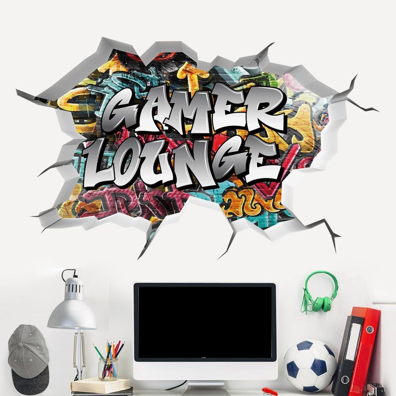 Toarti 3D Game Wall Decals ملصقات جدار ألعاب للأولاد غرفة ألعاب ألعاب ألعاب ألعاب خلفية للأطفال ديكور غرفة اللعب - Image 4