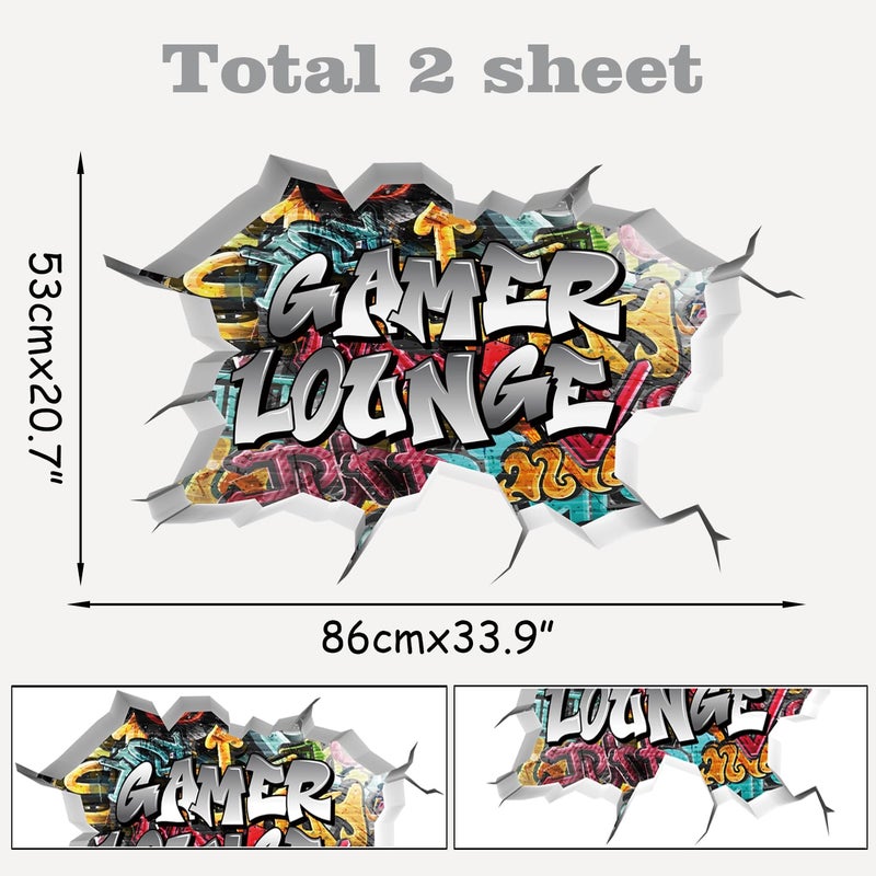 Toarti 3D Game Wall Decals ملصقات جدار ألعاب للأولاد غرفة ألعاب ألعاب ألعاب ألعاب خلفية للأطفال ديكور غرفة اللعب - Image 5