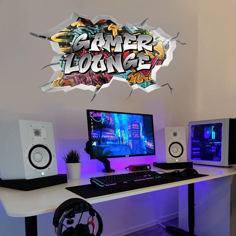 Toarti 3D Game Wall Decals ملصقات جدار ألعاب للأولاد غرفة ألعاب ألعاب ألعاب ألعاب خلفية للأطفال ديكور غرفة اللعب - Image 3