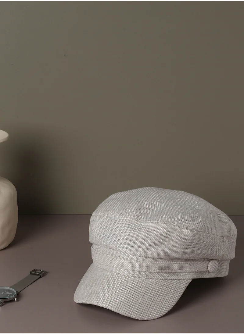 Haute Sauce White Solid Vintage Breton Cap