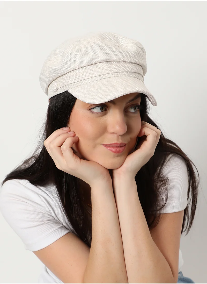 Haute Sauce White Solid Vintage Breton Cap
