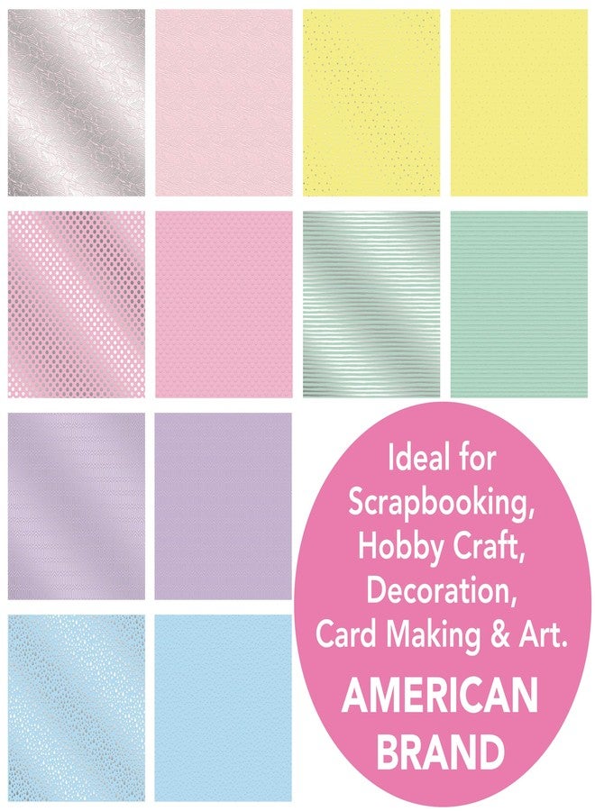 Desecraft Embossing Foil Pastel12x12 Paper Pad Pack Scrapbook Cardstock Decorative Paper for Card Making Journaling Planner Origami Scrapbook Paper Scrapbooking Supplies - Image 5
