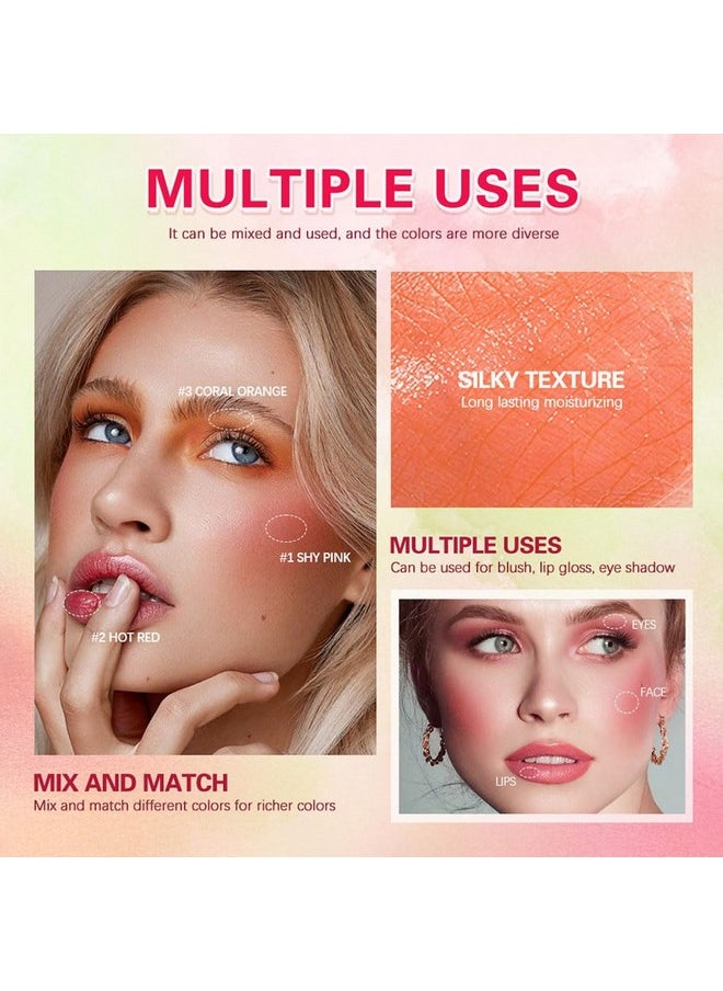SWETIYOU Blush Stick For Cheeks And Lips Onthego Blush Hydrating Solid Cheek Tint Multiuse Blush Makeup Stick For Beautiful And Natural Shades Tinted Moisture Stick Ued On Eyes Lips And Cheeks  - Image 3