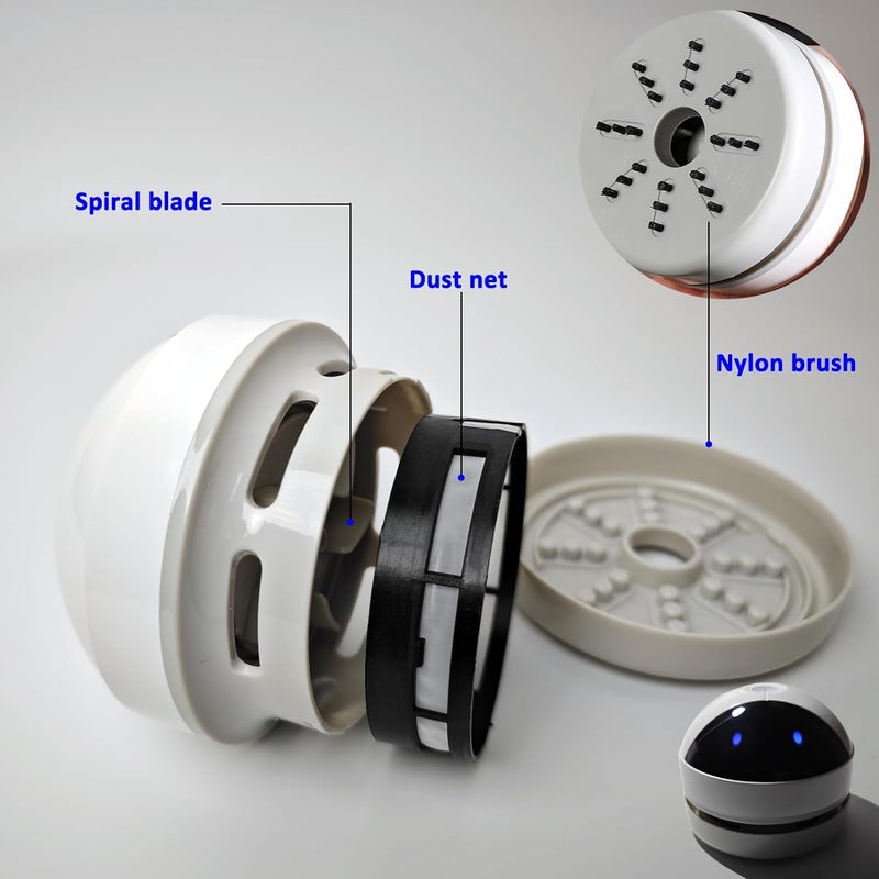Hallocool Desktop Vacuum Cleaner Mini Desk Vacuum Cleaner Portable Dust Crumb Sweeper Cute USB Vacuum for Picking up Crumbs Eraser Crumbs Pet Hairs Flakes Tiny Items on Desk Tabletop Keyboard - Image 3