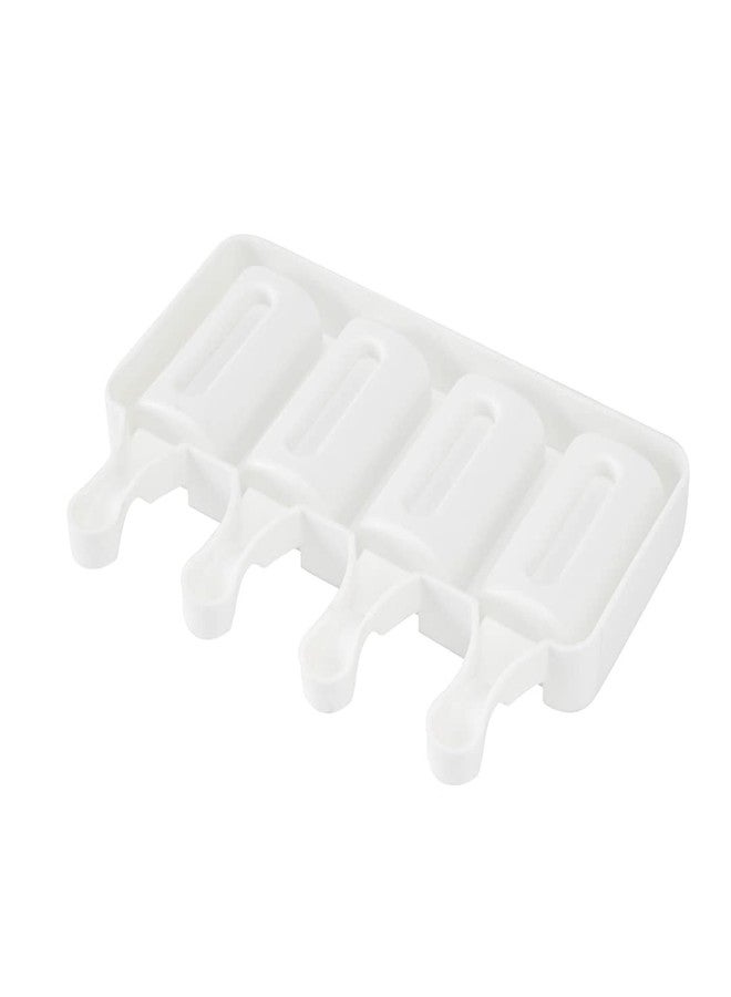 Restaurantware Pastry Tek 4 Cavities Popsicle Mold, 1 Cylinder Cakesicle Mold - Flexible, Freezable, White Silicone Cake Popsicle Mold, Easy Release, For Baking - Restaurantware - Image 2