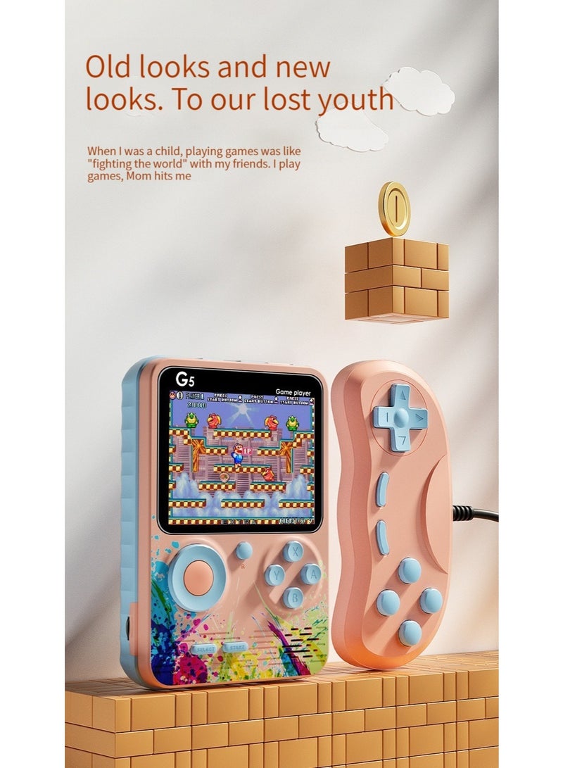 G5 Mini TV Portable Classic Handheld Retro Video Game Console Built-in 500 Games 3.0 Inch Player Screen For Single or Two Player Games - Image 5