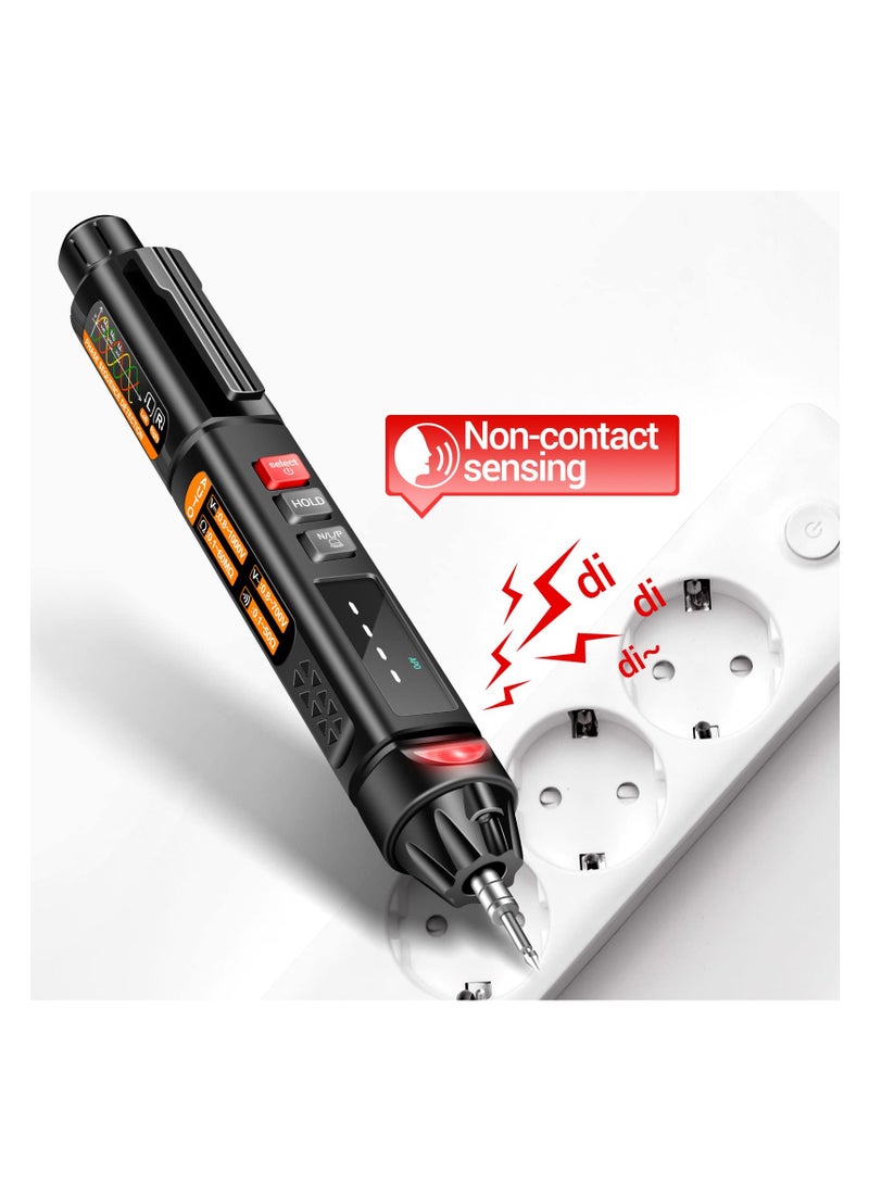SYOSI Pen Type Voltage Tester Digital Multimeter, AC/DC Voltage Professional Tester Meter, Non-Contact Voltmeter Sensor Test with LCD Display, Buzzer Alarm, Diode Live Wire Identification - Image 5