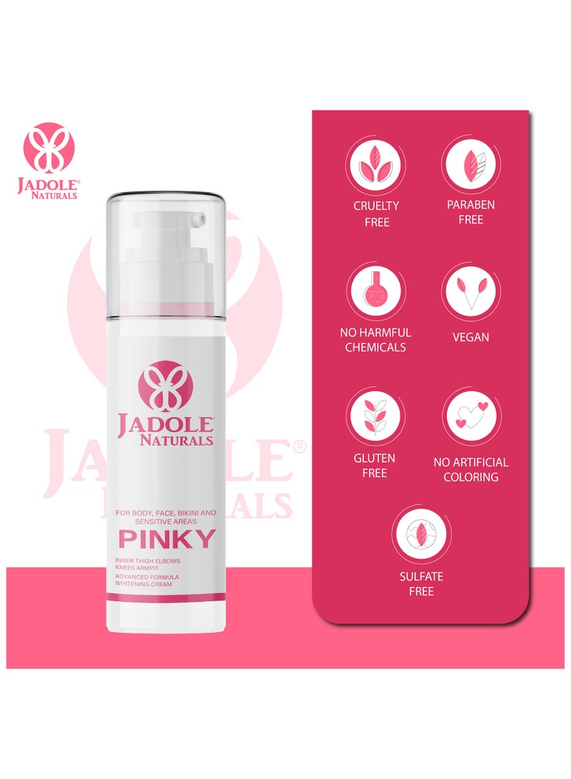 Jadole Naturals Pinky Whitening Cream with Niacinamide Advanced Formula - 50ml, Skin Brightening - Image 5