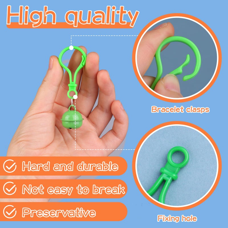 SOCNITC 150 Pcs Plastic Keychain Clip Lobster Claw Clasps, Multicolor Lobster Clasp Keychain with Jump Rings, Plastic Keychains for Crafts DIY Handmade, Lanyard Clips and Hooks - Image 3