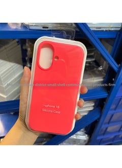 For Iphone16 Liquid Silicone Phone Case For Iphone 16Pro Max/16Pro Full Covering Drop-Resistant Protective Case-Color:Pink [with Logo]-Applicable Model:For Iphone16pro [sealed Packaging]