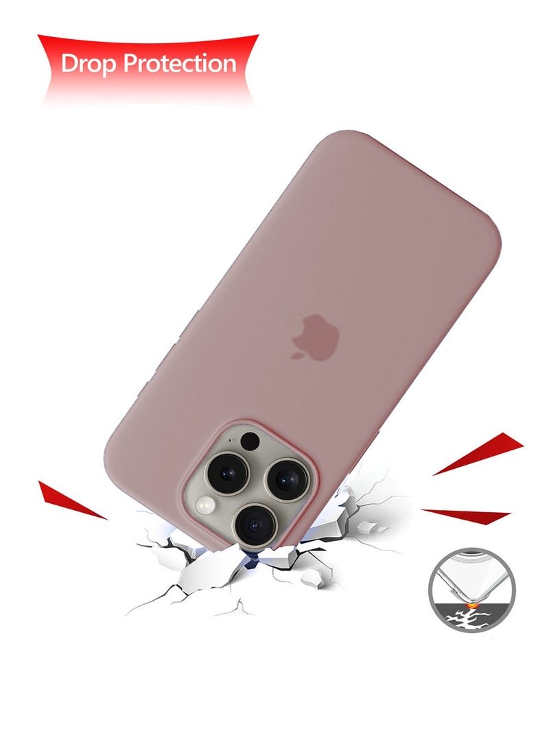 Wtech Apple iPhone 15 Pro Max 2023 - Soft Liquid Silicone MagSafe Case Cover - Orange Sorbet - Image 2