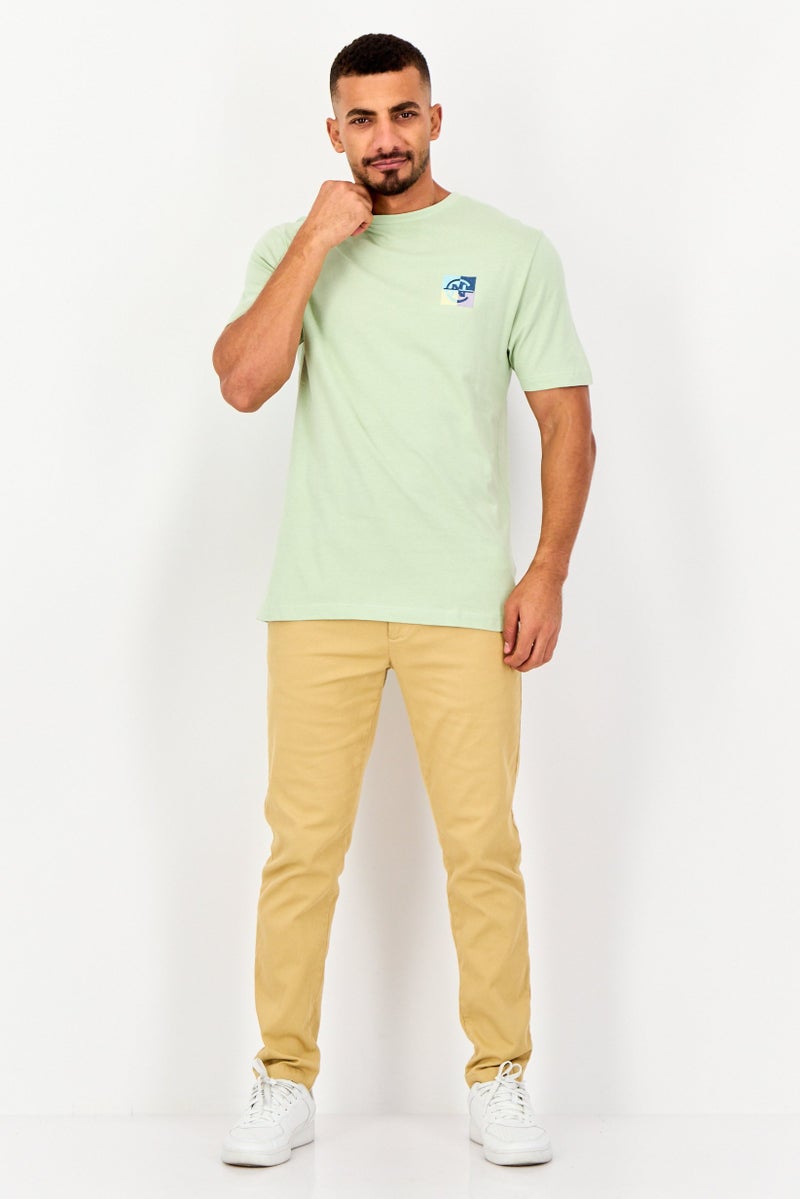 NAUTICA تي شيرت رجالي بأكمام قصيرة وياقة دائرية، طباعة جرافيك، أخضر نعناعي - Image 2