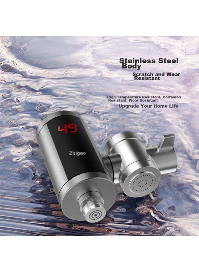 Chigo Electric Hot Water Faucet, Instant Electric Water Heater, Quick Heating, No Installation Required, Connector-type, Stainless Steel, Zg-kbj31 With Leakage Protectio - Image 2