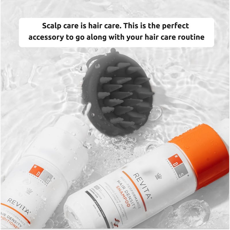 DS LABORATORIES DS Labs Revitalizing Scalp Brush - Silicone Shampoo Massager for a Cleaner, Fresher, Feeling Scalp, Lifts Build Up & Boosts Lather, Ergonomic, Water Resistant, for All Hair Types - Image 4