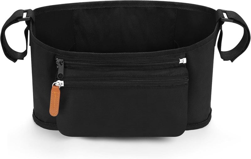 Accmor Universal Stroller Organizer with Detachable Phone Bag Stroller Bag Caddy Organizer Stroller Accessories for Uppababy Baby Jogger Nuna Doona Britax Strollers - Image 2