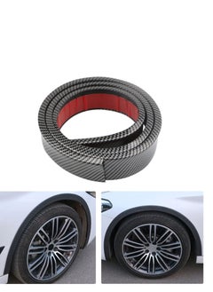 Car Fender Flare Edge Trim 1.5M Rubber Seal PVC Strip Self Adhesive Wheel Eyebrow Sticker Arch Lips Protector(Carbon Fiber)