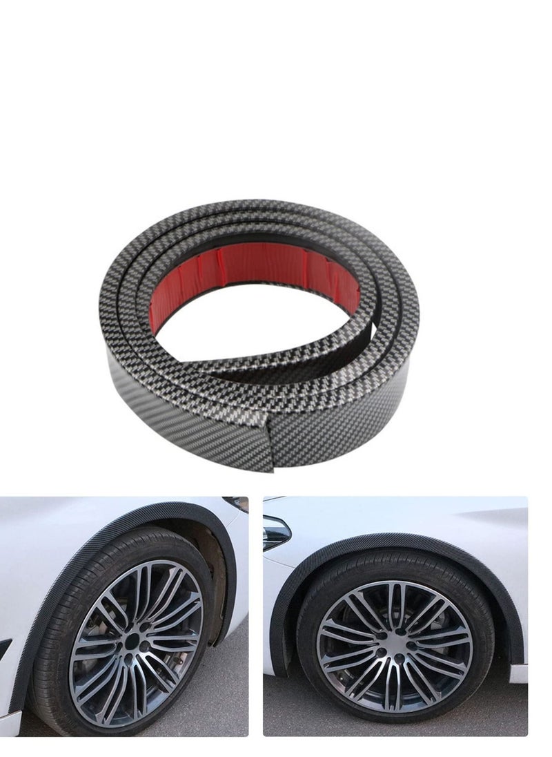 SYOSI - Car Fender Flare Edge Trim 1.5M Rubber Seal PVC Strip Self Adhesive Wheel Eyebrow Sticker Arch Lips Protector(Carbon Fiber) - Image 1