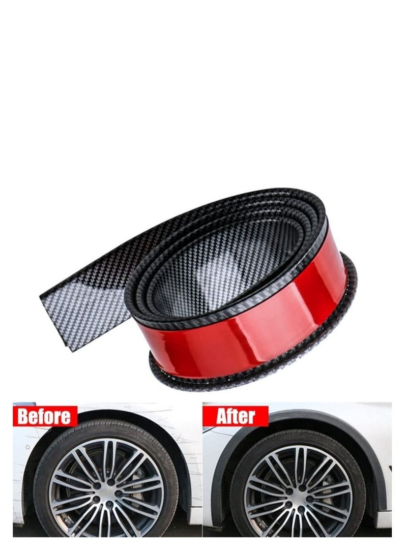 SYOSI - Car Fender Flare Edge Trim 1.5M Rubber Seal PVC Strip Self Adhesive Wheel Eyebrow Sticker Arch Lips Protector(Carbon Fiber) - Image 1