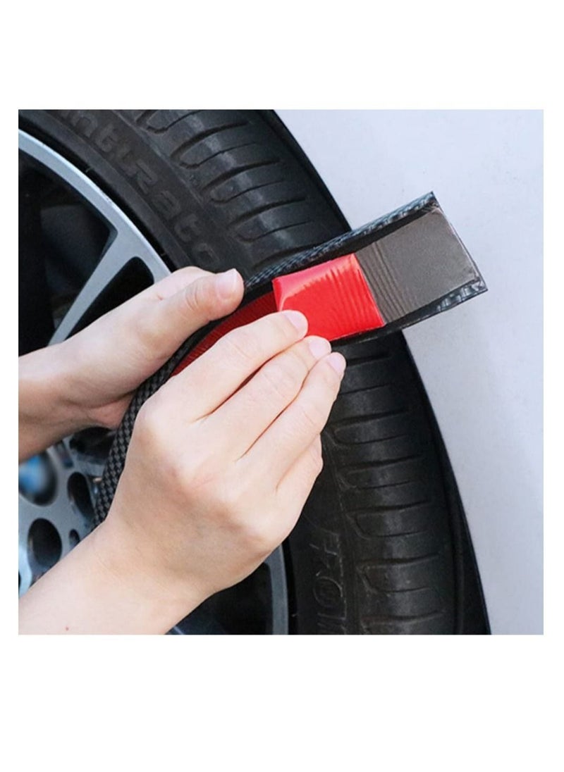 SYOSI - Car Fender Flare Edge Trim 1.5M Rubber Seal PVC Strip Self Adhesive Wheel Eyebrow Sticker Arch Lips Protector(Carbon Fiber) - Image 1