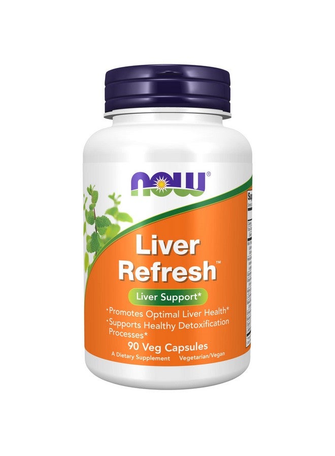 now مكملات Liver Refresh™ مع مستخلص شوك الحليب ومزيج فريد من الأعشاب الإنزيماتية 90 كبسولة نباتية - Image 1