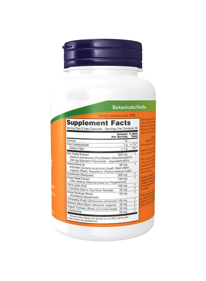 now مكملات Liver Refresh™ مع مستخلص شوك الحليب ومزيج فريد من الأعشاب الإنزيماتية 90 كبسولة نباتية - Image 3