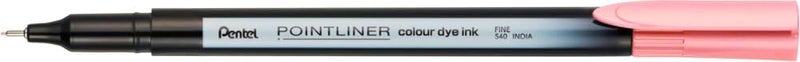 بنتل قلم Pentel S40 Pointliner، حبر صبغ ملون، خط 0.4 مم، حبر وردي فاتح (قلم واحد) - Image 1
