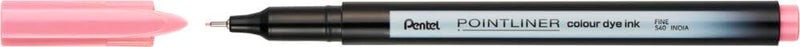 بنتل قلم Pentel S40 Pointliner، حبر صبغ ملون، خط 0.4 مم، حبر وردي فاتح (قلم واحد) - Image 2