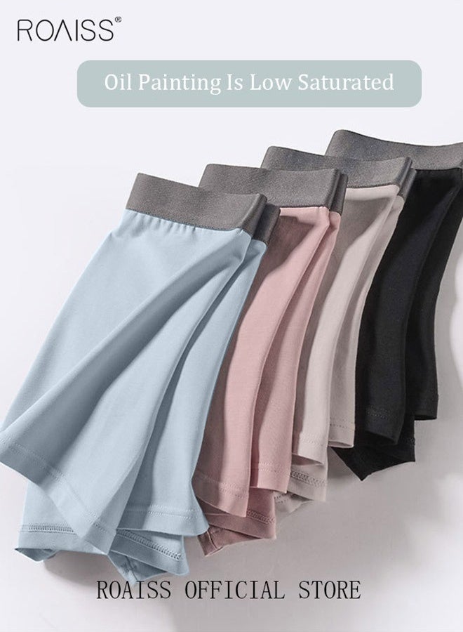 Set of 3 Men's Boys Cotton Boxer Briefs Breathable Soft Underwear Summer Stretch Large Size Plus Fat Men's Boxer Briefs