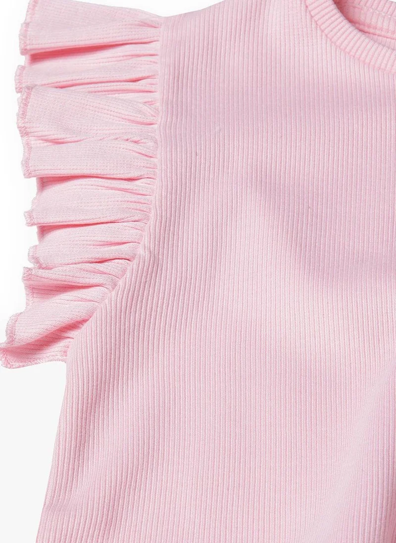 MINOTI Girls Sleeveless Top with Ruffle Shoulders