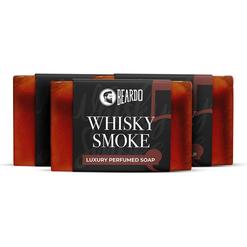BEARDO Beardo Whisky Smoke Perfumed Luxury Soap for Men 75g x 3 Deep cleanses skin pores Repairs broken skin and Reduce Hyperpigmentation Refreshing Fragrance all day long - Image 1
